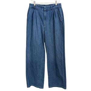 Gap Womens 365 High Rise Denim Trousers‎ 6 Tall Minimalist Quiet Luxury Smart